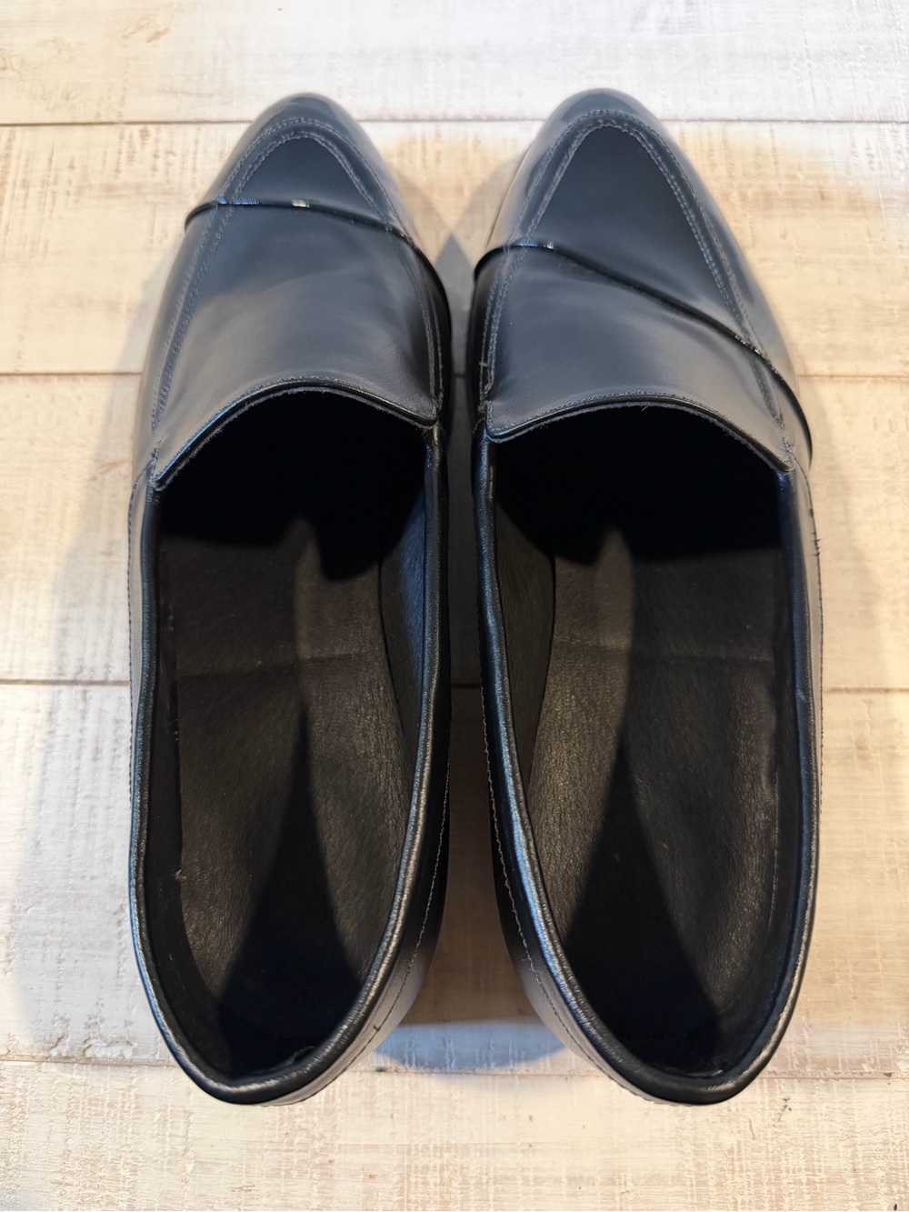 Katz & Birds Berlin Black Leather Patent Moccasin Loafers EU 42 Handmade - Picture 8 of 12